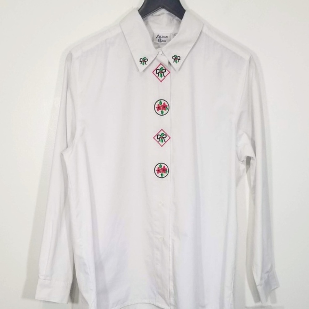 Vintage Alison Craig Christmas Button Up Shirt 12